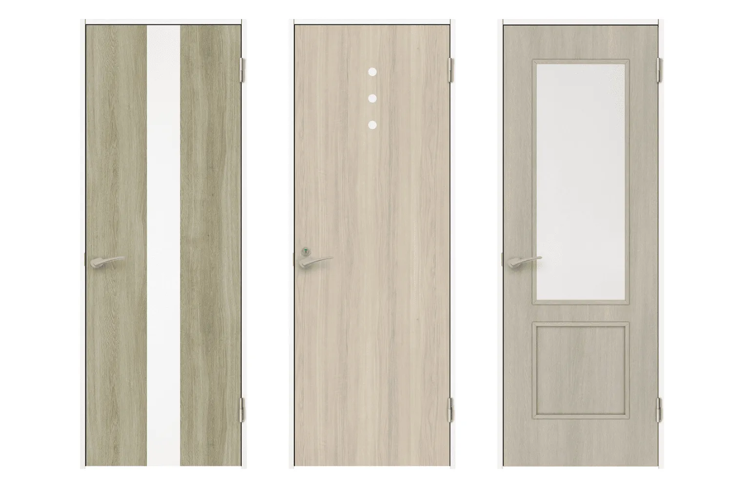 お部屋の雰囲気に合わせて選べるデザインドア3種