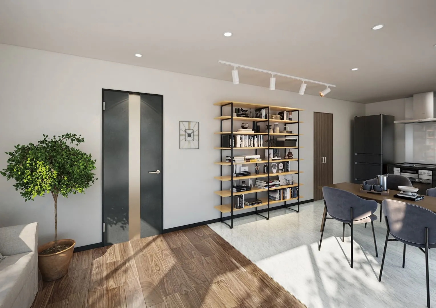 異素材　アイアン　コーディネート